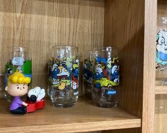 1983 Hardee's Smurf Glasses