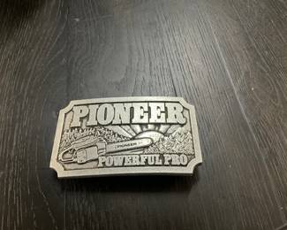 Pioneer Powerful Pro Chainsaws Brass Belt Buckle