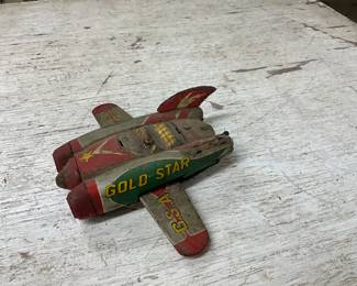 Japanese Tin Toy - Mitsuhashi Tin Friction Gold Star Space Racer