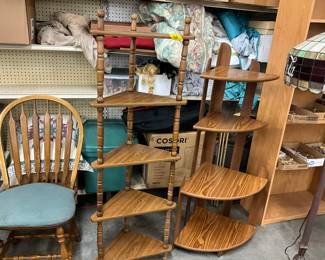 Wood Corner Shelved