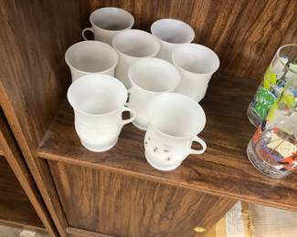 Set of White Plastic Mr. Kool-Aid Smiling Cups