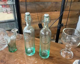 360 Vodka Clear Teal Glass Bottles