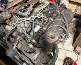 1970s Ford 400 engine with Holly Carb. Complete engine not tested.