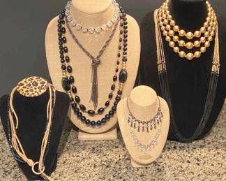 Vintage Black Tie Casual Necklaces