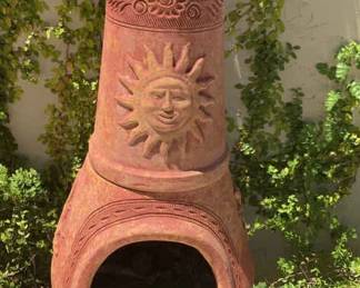 Red Clay Decorative Chiminea