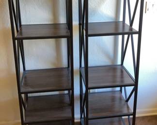 Black Dark Wood MultiSlot Display Shelves