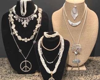 White Faux Pearl Necklaces