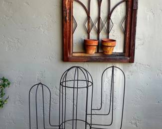 Metal Cactus Decorative Pot Holder