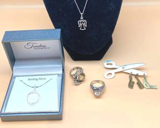 Sterling Silver Necklaces, Rings Brooch