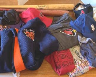 Sports Shirts, Jackets, Hats Bears, Cubs, Diamondbacks.