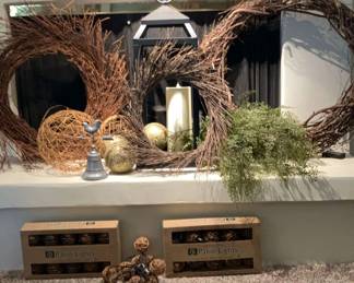 Twig Wreaths With Multiple Patio Lights