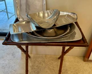 Nambe and silver-plate