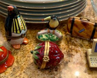 Limoges trinket boxes. The computer was sold.