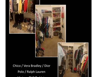 Clothing / Chico / Vera Bradly / Polo / Ralph Lauren / Dior / Shoes / Formal Attire / Shoes