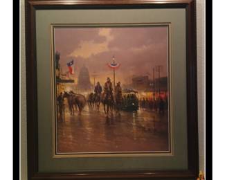 Large G. Harvey "Texas Independence" signed lithograph. 421 of 1750