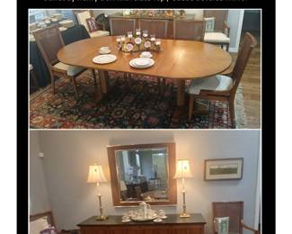 Gilmore & Davis Dining Room Table / Henry Don Slate Top Buffet