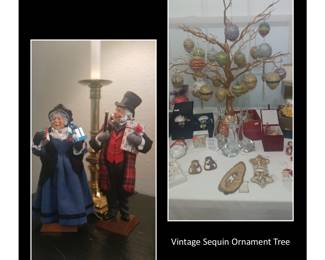 Simpich Carolers / Vintage Sequin Ornaments / Ornaments from the Holy Lands