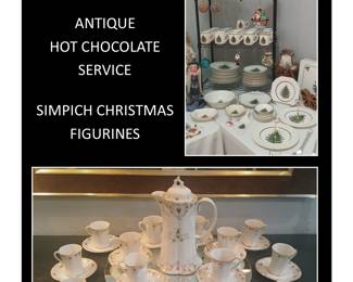 Cuthbertson Christmas China / Vintage Hot Chocolate Service Set