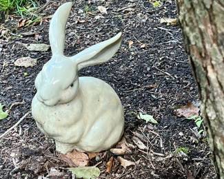 Cement garden rabbits