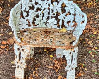 Wrought iron garden chair