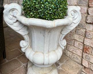 1 of 2 Large cement planters