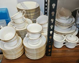 Noritake Ivory China 7562 Tulane Gold Trim China Set, a very valuable set