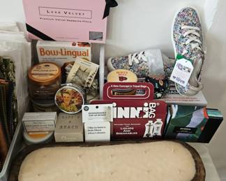 Many items like the shoes are brand new in this picture