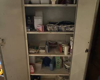 Kitchen miscellaneous and metal storage cabinet