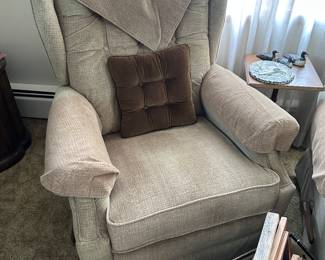 (2) upholstered La-Z-Boy recliners.....