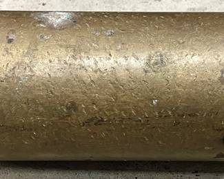 UNUSUAL HEAVY BRASS ‘PRINTERS’ ROLLING PIN