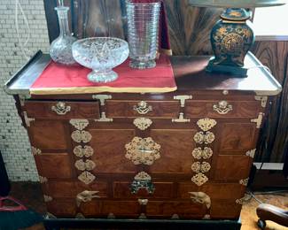 VINTAGE ASIAN SERVER, CUT GLASS, etc.