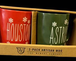 NEW Houston Astros Christmas Mugs