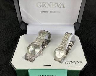 Geneva Classic Collection His & Hers Quartz Watch Pairing