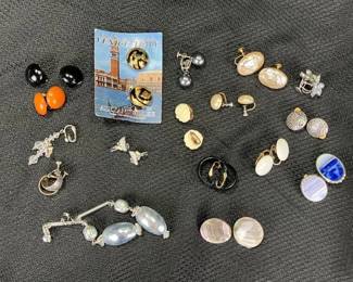 Vintage Earring Assortment Featuring Swarovski and Venetian Art Glass