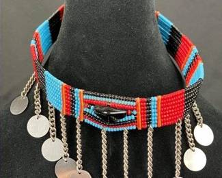 Native American Beaded Choker Necklace