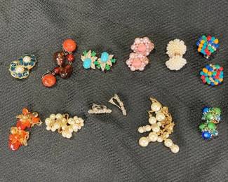 Vintage Earring Assortment Featuring Vogue and Faux Pearl