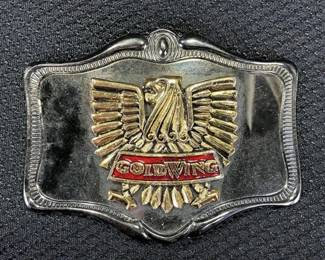Gold Wing Mixed Metal Eagle Motif Belt Buckle