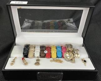 Kessaris Quartz Watch and Watch Wardrobe Set with Interchangeable Charms
