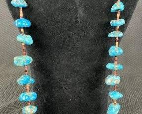 Natural Turquoise Beaded Necklace