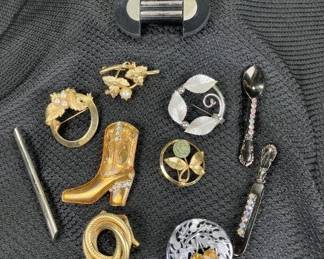 Vintage Style Costume Jewelry Brooch Pins