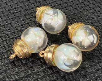 Group of Four Opal Pendants with Suspended Opal Particles