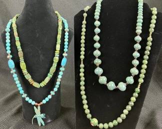 Group of Four Stone Necklace