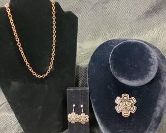 Mixed Metal Copper Jewelry Grouping