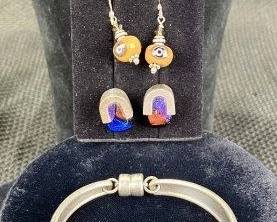 Murano Style Blown Glass Bracelet and Earring Collection