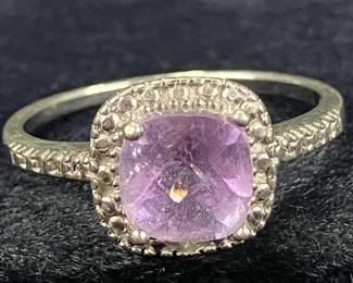 Sterling Silver Amethyst Ring
