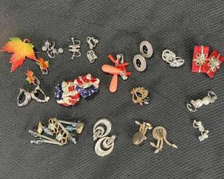 Vintage Earring Assortment With Swarovski