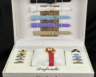 Dufonte Watch and Interchangeable Accessory Set by Lucien Piccard
