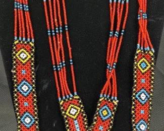 Native American Style Hand Beaded Belt