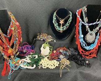 Vibrantly Colored Beaded Mixed Jewelry Selection