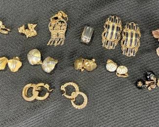 Vintage Earring Assortment Featuring Monet and Napier